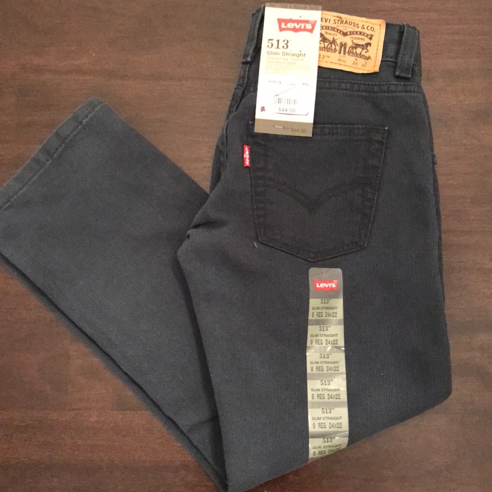 NWT Levi’s 513 Slim Straight Green Jeans